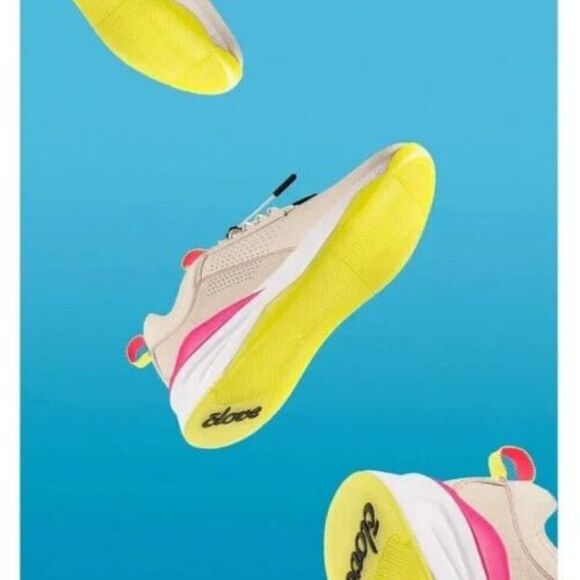 Clove Classic Beige Yellow Pink Sneaker Women Sz 7.5 / EU 38.5 NEW - Picture 6 of 6